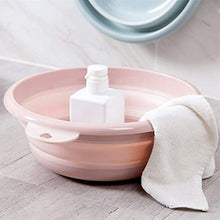 Portable lavaggio multifunzionale Round Up Bowl Container bacino di frutta portatile silicone Washtub bambino Lavabo piegante Lavabo Benna da bagno Accessori for cucina domestica esterna Viaggi Camp Z