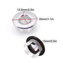 YFaith 2 Pezzi Anello di Troppo Pieno,Coperchio Troppopieno per Lavello,Troppopieno Tondo Foro Lavello,Tappo di Troppo Pieno,Con Scatola di Plastica(Argento,Nero)