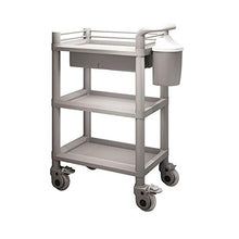 Quattro Ruote portatile strumento di archiviazione Carrello Scaffale, salone di bellezza in plastica cremagliera mobile luce e conveniente grande salone di bellezza a casa taglio di capelli grigio 54X