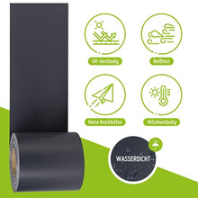 TerraUno - Strisce frangivista premium per recinzione a doppia asta, 50 m x 19 cm, con 30 clip, colore antracite, in PVC per la recinzione