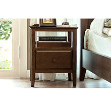 FEANG Comodino Comodino in Legno massello di Rovere Americano Semplice Armadio con Ante a Battente in Colore Noce Nero con cassettiera Tavolino Laterale