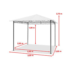 TOOLPORT Gazebo da Giardino 3x3 m - 100% Impermeabile - con 4 Teli Laterali - ca. 180g/m² Telo del Tetto Color Crema