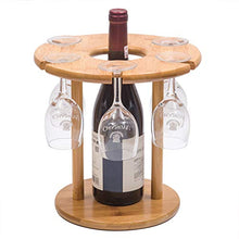 JXFS, supporto per bicchieri da vino e portabottiglie, in legno, con gancio, per gli amanti del vino, per feste e banchetti