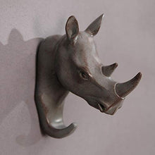 WLLLO Appendiabiti decorativo da parete tridimensionale appeso a parete testa di animale chiave appendiabiti gancio-cervo-bronzo