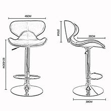 WHOJA Sgabelli da Bar Sgabello Alto Regolabile Sedia Schienale in Cuoio Sedia da Pranzo Sedia da Ufficio Girevole Peso del Cuscinetto 150 kg Altezza Regolabile 62-83 cm Sedia da Pranzo