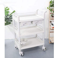 DHR- Carrelli di bellezza su ruote con Dirt regolabile benna, Hospital Medical rotolamento carrello, commerciale 3-Shelf attrezzature di servizio Carrelli Bagagli servizio di bellezza trolley