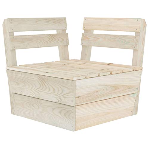 Tidyard Divano da Giardino 2 Posti su Pallet Legno Abete Impregnato,Set Divano da Giardino,per Giardini, Soggiorno,Balconi e Terrazzi