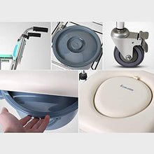 Sedia da Toilette Portatile Ad Altezza Fissa per Uso Sanitario E Sedia da Toilette, Sedia da Doccia con Ruote E Freni A