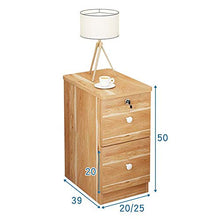 OFAY Comodino Stretto con Lucchetto, Facile da Montare, Facile da Usare Tavolino con 2 Cassetti Armadio Aperto Vano MDF,Bianca,39x25x50CM