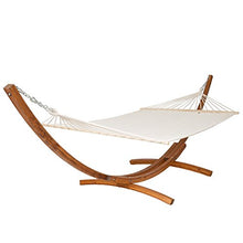 TecTake Amaca XXL Matrimoniale con Supporto in Legno 415x150x124cm | Superficie: 205x150cm | Resistente a 200 kg