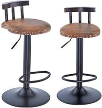 WZX Sgabelli da bancone da Cucina Sgabello da Bar Girevole retrò Sedia da caffè Sedia Regolabile in Pelle PU