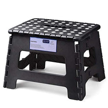 KOLOSM Sgabello Pieghevole da Bagno Sgabello Pieghevole Sgabello Leggero Materiale di qualità Leggero Sgabelli Pieghevoli Antiscivolo per Cucina Bagno Camera da Letto Bambini o Adulti (Color : Black)