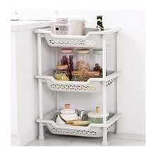 LYM &ripiano di stoccaggio Scaffalature Home Cucina Rack vegetale Soggiorno Frutta Carrello a Tre Livelli Vuoto Scaffale di Finitura (Color : B)
