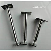 Furniture legs Set di 4 Gambe Mobili, Piedini di Appoggio in Acciaio Inox Spazzolato Piedini Regolabili di Ricambio per Mobile Bagno, in Oro/Argento