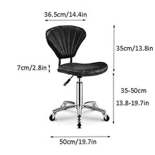 SXRDZ Inclinazione Saddle Sgabello con rotelle, Lab Sgabello con PU Grigio Sedile pelle sintetica, Altezza regolabile 45-55 cm, peso 160 Kg supportati, regolabile in altezza Sgabello girevole for salo