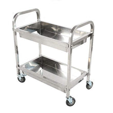 Jia He Carrello Cremagliera - Ristorante Mobile Multifunzione di Consegna in Acciaio Inox con 2 Strati di Carrello per la tavola di Raccolta Carrello portautensili Portatile a Quattro Ruote