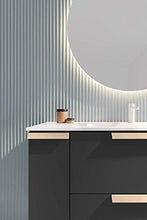 Randalsa Mobili LAGOM 100 cm | Grigio Antracite Opaco | Mobili 100 x 60 x 45 cm + Bacino Destro + Piedi