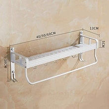 AINIYF Bagno Bagno Doccia Mensola Organizzatore Parete Punch-Free Alluminio dello Spazio 2 Tiers Torre Rack, 3 Formati (Dimensioni: 40x13x18cm)