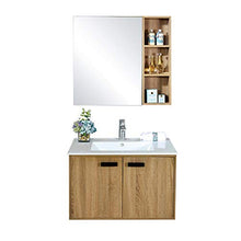 JIAGU Armadio per Il Bagno in Legno Multistrato Senza Laccato Cabinetto per lavabo Combinato per lavabo Combinato (Color : Brown, Size : 47x71x48cm)