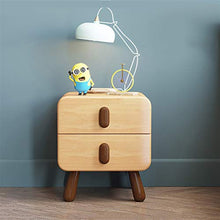 Comodino,Tavolino Laterale Comodino In Legno Massello Per Bambini, Scatola Di Immagazzinaggio Moderna, Comodino Da Camera Da Letto Mini Armadio con 2 Cassetti Di Stoccaggio, Nessuna Assemblaggio Richi