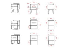 ZZBIQS, comodino in legno bianco con 2 cassetti, moderno, tavolino per camera da letto (bianco e naturale)