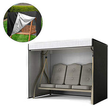 Copertura per dondolo a 3 posti da giardino, antivento, impermeabile, anti-UV, copertura per amaca 600D Oxford 215 x 125 x 170 cm, colore nero