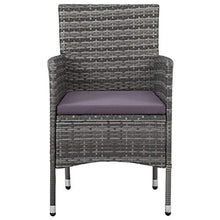 Tidyard Set 5 pz da Pranzo da Giardino in Polyrattan Nero/Grigio e Vetro,Set da Giardino Tavolo e Sedie in Rattan,Set Tavolo e Sedie da Pranzo da Giardino Esterno,Tavolo e 4 Poltrone in Rattan