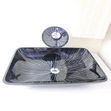 Lavandino temperato Semplice del Bacino di Arte di Colore Freddo Lavabo Rettangolare del Vaso del dispersore del Bagno Lavandini Bagno