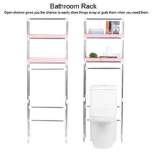 Ausla Mobile portaoggetti per Toilette, Scaffale Bagno scaffale Mobile, Scaffale Salvaspazio da Bagno, Mobile sopra toilettes, scaffale di Lavatrice,53x28x166 cm,Bianco