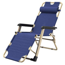 SHUAIIJUAN Sedia per il tempo libero domestico Sdraio da esterno regolabile Lounger sedie a sdraio pieghevole reclinabile reclinabile con poggiatesta Garden Beach Patio Piscina Max.150kg - Blu