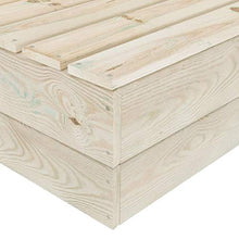 Tidyard 2 pz Set Divano Pallet da Giardino con Tavolino in Legno di Abete Impregnato,Poltrona da Giardino per Esterno in Legno con Tavolino,Poltrona Divano in Legno da Esterno