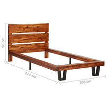 FAMIROSA Giroletto con Bordi Vivi in Legno Massello di Acacia 90 cm