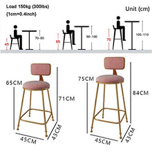 mobili Moderni Sgabello da Bar Moderno Sgabello Alto da Cucina per la Colazione con Schienale Rivestito in Velluto e poggiapiedi in Metallo e Base per la Colazione Bancone da Bar Cucina e sedie in v