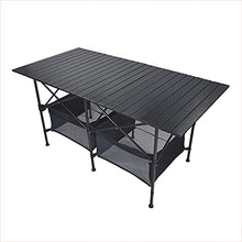 CASTOR Tavolo da Picnic all'aperto Tavolo da Campeggio Pieghevole con Piano Tavolo in Alluminio, Facile da Montare, tavoli Portatili Leggeri per Cucinare Esterni BBQ RV Picnic BBQ Party Table