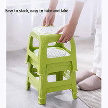 H-M-Shelf Sgabello Antiscivolo in plastica, Sgabello Che Cambia Scarpe, Sgabello per Il Bagno Addensato per la casa, Sgabello Basso, Sgabello Basso 29.6x29.6x26.7cm (Color : Green)