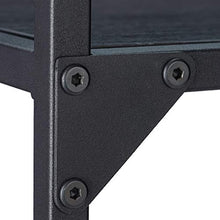 Relaxdays Tavolino da Soggiorno in Vetro, Trasparente, Struttura in Metallo, 4 Gambe, MDF, Nero, HxLxP: 70,5x110x30 cm