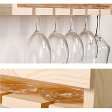 Cremagliere del vino fissate al muro/Espositore per bottiglie a parete/Portabottiglie con portabicchieri sospeso/Scaffale per vino e portabottiglie/Contiene 7 bottiglie, 6 bicchieri