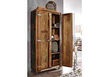 MASSIVMOEBEL24.DE FREEZY #38 Armadio in Legno Riciclato - Laccato/Multicolore 90x38x175