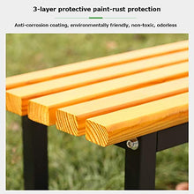 GaoF Panchina da Giardino con terrazza Panchine da Esterno per Il Tempo Libero, panchine da Cortile in ghisa Resistente alle intemperie e Legno massello, panchina da Giardino Decorativa 2-4