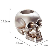 Semplicità Elegante Retro Personalità Europea Forma Del Cranio Portabottiglie Resina Artigianato D'Argento Home Desktop Portico Ornamenti Decorazioni per Bar Bella Ed Elegante, HJJ