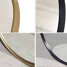 Specchio-specchio da bagno, specchio per il trucco ovale a parete, impermeabile, resistente all'ossidazione e alla corrosione, specchio argentato con immagini chiare/d'oro / 50×80 cm