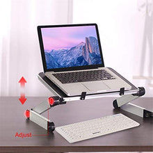 Tavolo da picnic all'aperto Tavolo da tavolo per laptop Tavolo da tavolo per il letto divano Picnic Colazione Prenota Stand Pieghevole Altezza regolabile Altezza 360 gradi Angolo per gli studenti dell