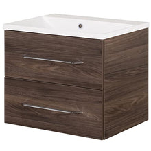 FACKELMANN B.Clever - Set di mobili da bagno, 3 pezzi, 120 cm, con lavabo in marmo e armadietto a specchio a LED