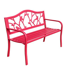 LXLH Panca da Giardino Sedia da Giardino Panchina per Il Tempo Libero Sedia da Parco Sedia da Giardino Tavolo e Sedia da Giardino Terrazza Giardino in Ferro battuto Balcone Panchina Doppia Rosso