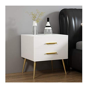Comodini Tavoli Moderni Comodino nordamericano End Minimalista Governo Bagagli Solid Arte del Ferro Tabella Gambe Notte Comodini Letto (Color : E)