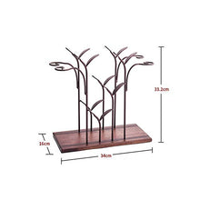 Dniu, portabottiglie in metallo con portabottiglie per vino, con 4 bottiglie di vino, ripiano in legno autoportante, base antiscivolo per cucina, cantina, bar