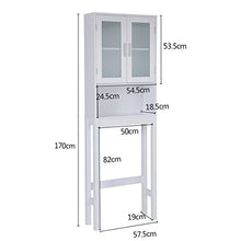 DREAMADE Mobile Scaffale sopra Toilette Armadio Alto per Lavatrice da Bagno in MDP Salvaspazio, Bianco