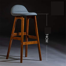 Ljings - Sedie da bar in finta pelle o tessuto, stile contemporaneo, per patio, cucina, sedia da pranzo, comodi cuscini per sedere, grigio, lino