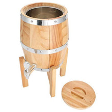 Botte di vino, Wine Keg, Botte ispirata al vintage, Contenitore per barile da barile da vino da bar in legno di quercia da interno in acciaio inossidabile da 3 litr(Legna)