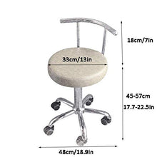 SXRDZ Gambe Chair Sgabello su rotelle, Nail Sgabello con Blue PU sedile in pelle sintetica, Altezza regolabile 43-55 cm, peso 160 Kg supportati, regolabile girevole di rotolamento Sgabello for colazio
